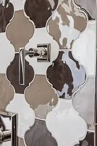 Taustalaatta, Teema yksivärinen, Väri valkoinen väri, Keramiikka, 14.5x14.5 cm, Pinta kiiltävä